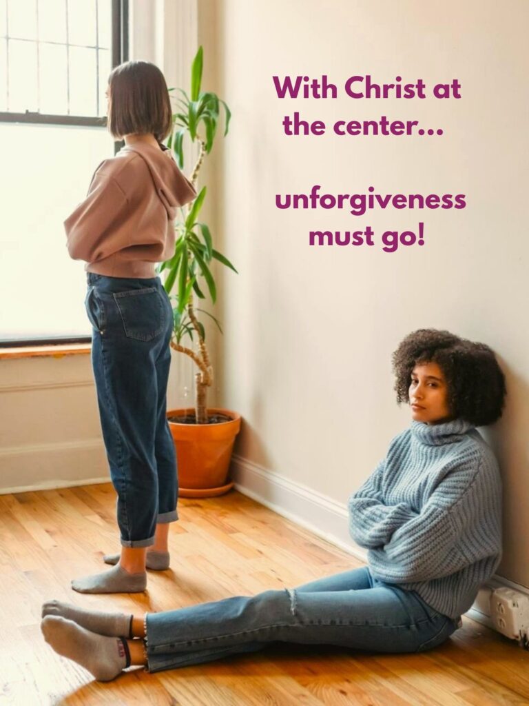 two woman feeling apart and angry